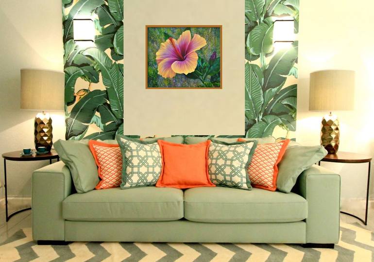 Original Abstract Floral Painting by Iryna Buivolova