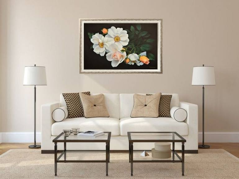 Original Art Deco Botanic Painting by Iryna Buivolova