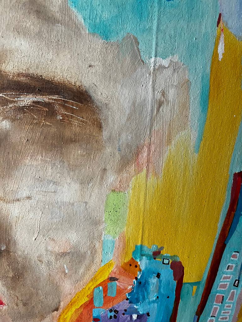 Original Abstract Expressionism Abstract Painting by Neyla Nachi Bouattour