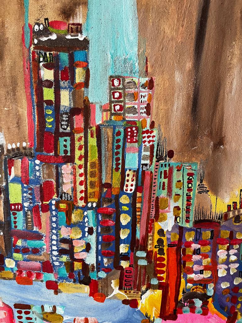 Original Abstract Expressionism Abstract Painting by Neyla Nachi Bouattour