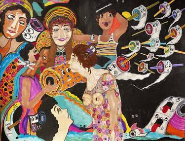 Original Documentary Humor Paintings by Neyla Nachi Bouattour