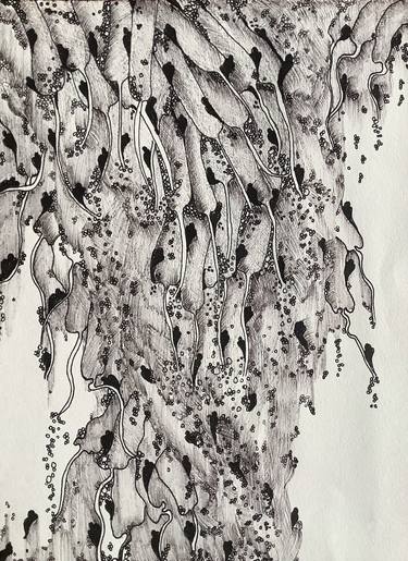 Original Abstract Expressionism Love Drawing by Neyla Nachi Bouattour