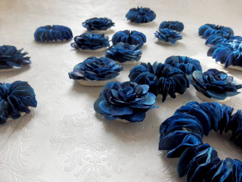 Original Abstract Floral Sculpture by Imre Van Buuren