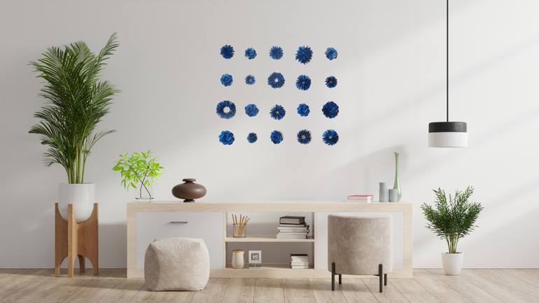 Original Abstract Floral Sculpture by Imre Van Buuren