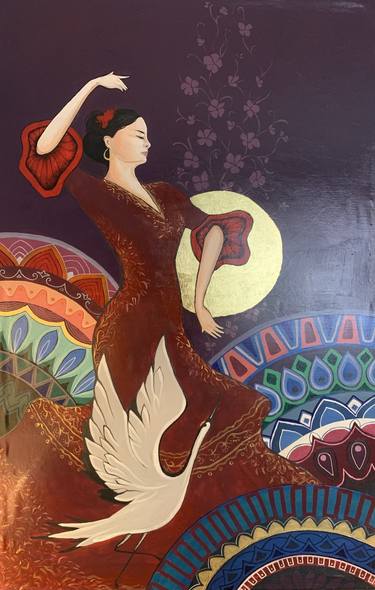 Original Art Deco Women Paintings by Azad Rustamov
