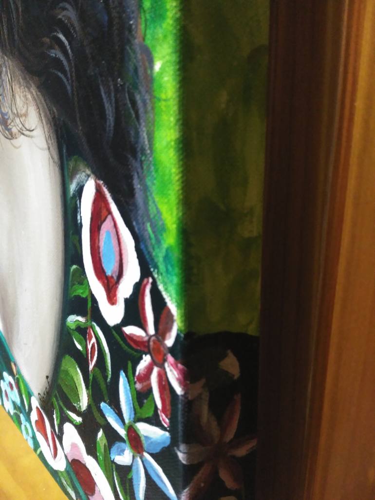 Original Figurative Women Painting by Rosa Fernandez