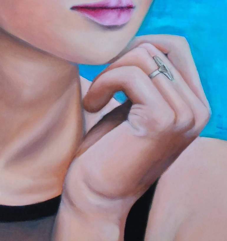 Original Figurative Erotic Painting by Rosa Fernandez