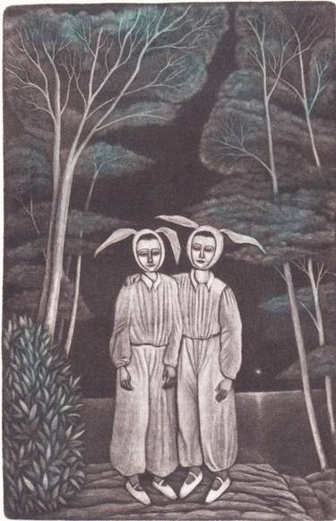 Print of Minimalism Classical mythology Printmaking by vjaceslav iljasenko