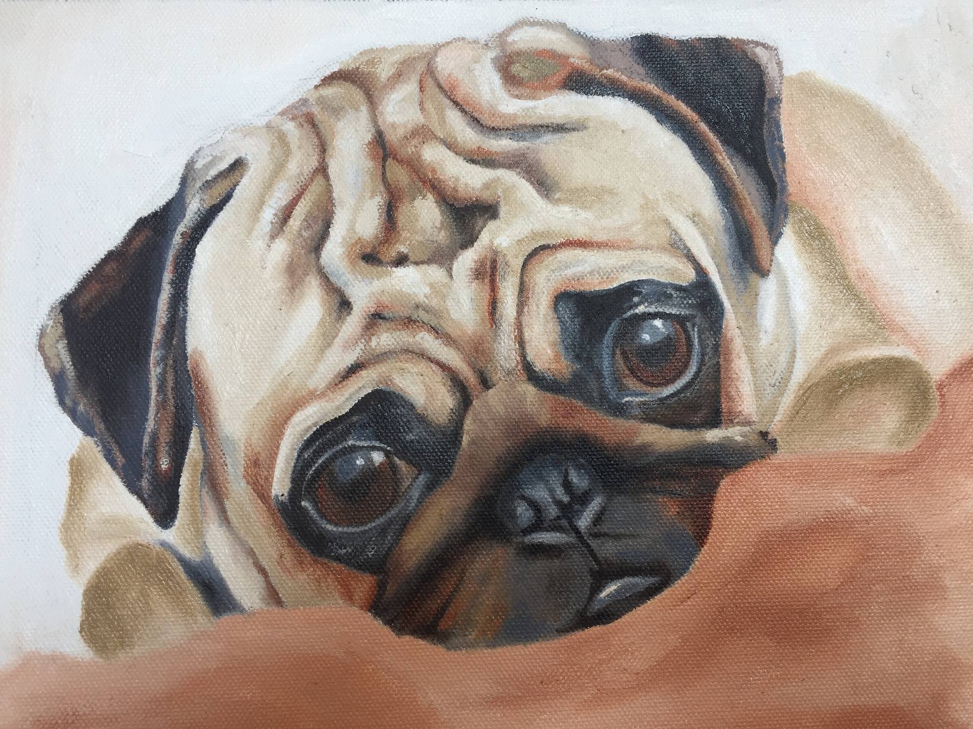 pug Painting by akshatha n | Saatchi Art