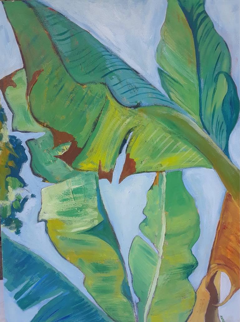 Banana Leaves Painting by Anna Rarity | Saatchi Art