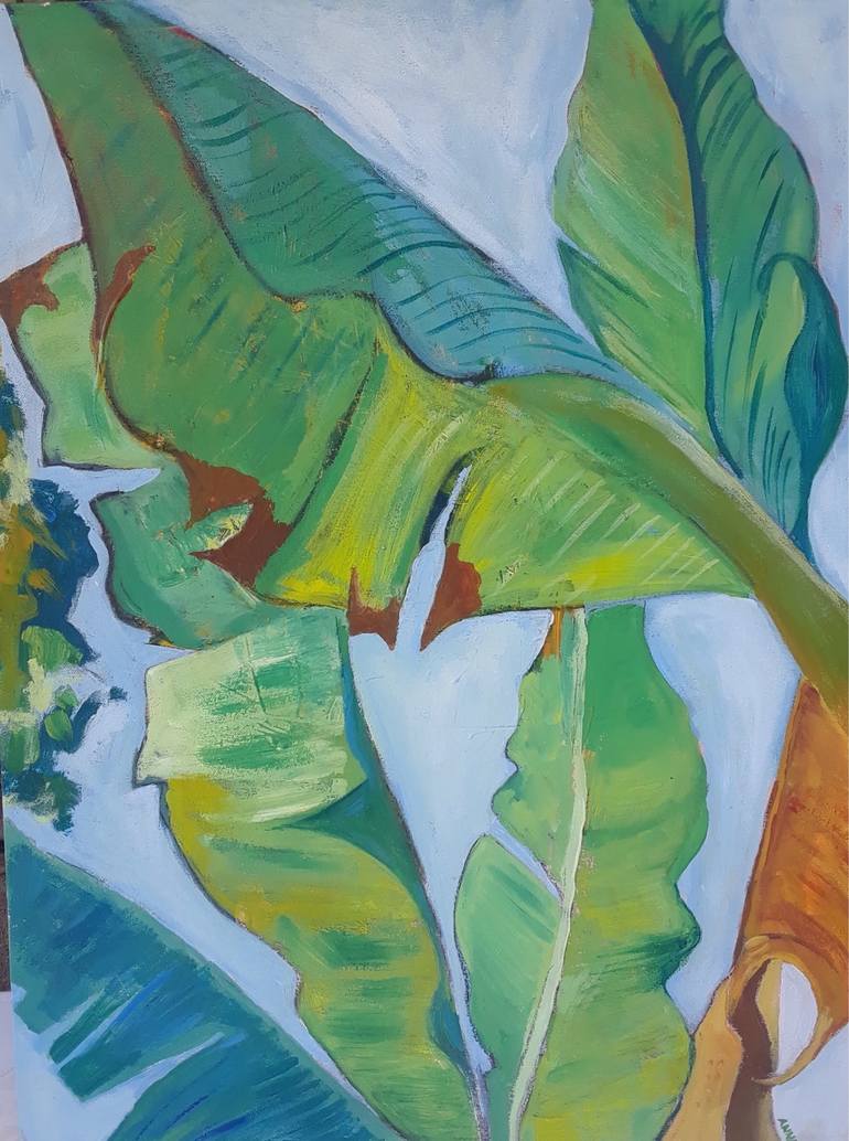 Banana Leaves Painting by Anna Rarity Saatchi Art