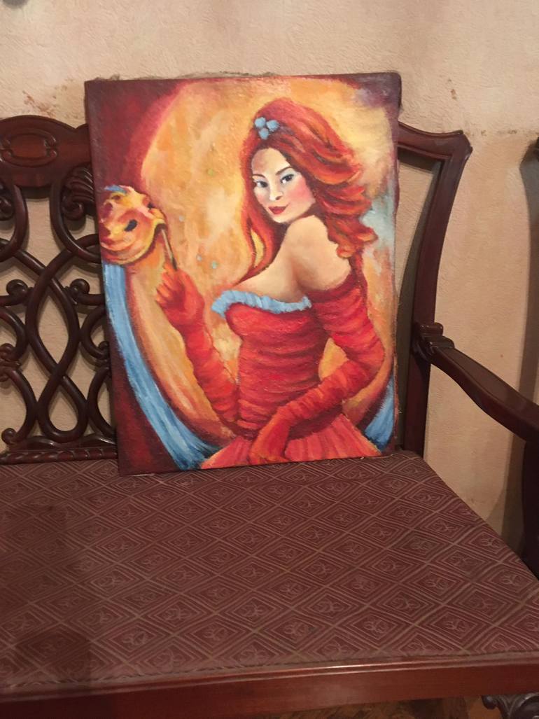 Original Expressionism Pop Culture/Celebrity Painting by Maia Karseladze