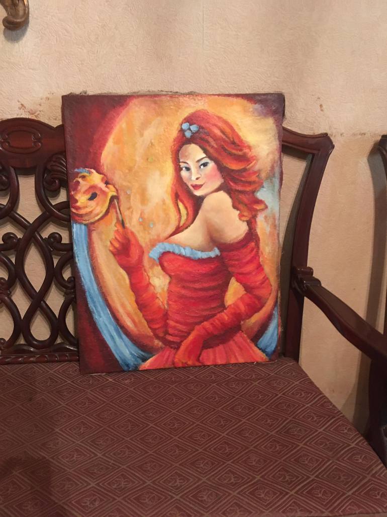 Original Expressionism Pop Culture/Celebrity Painting by Maia Karseladze