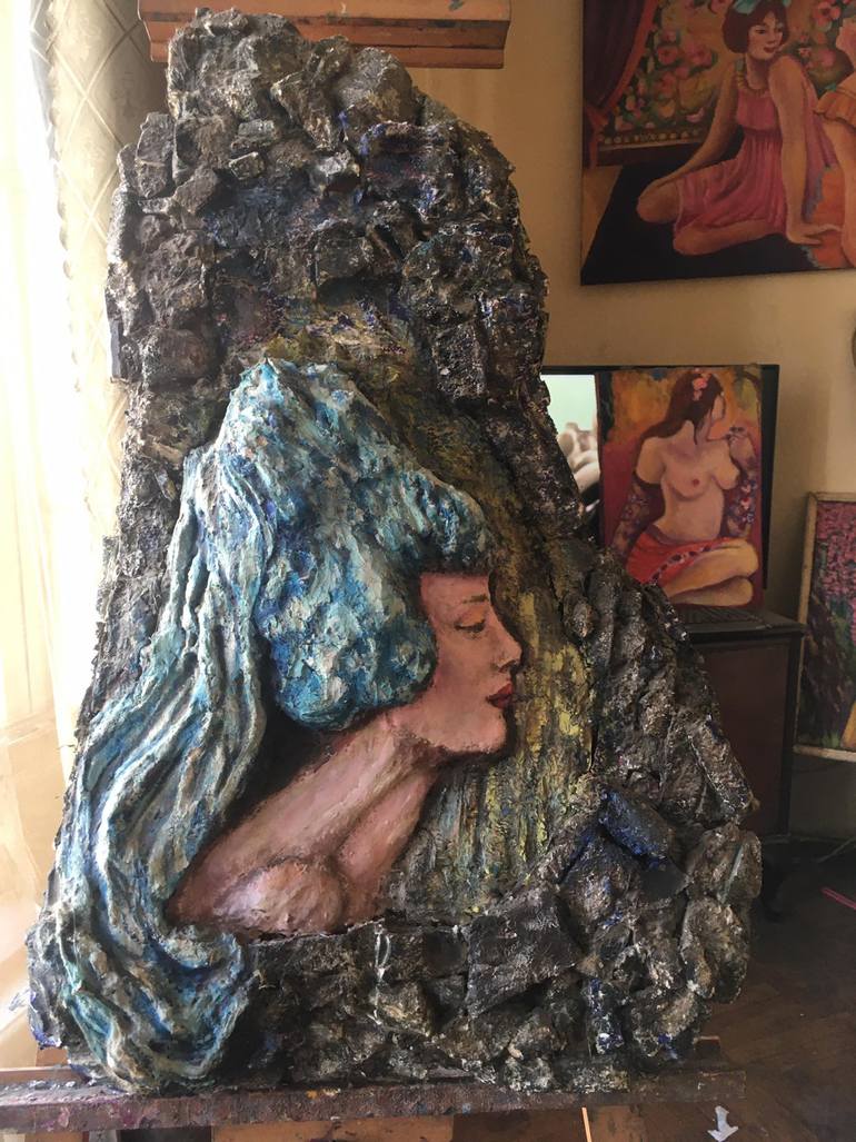 Original Abstract Expressionism Women Sculpture by Maia Karseladze