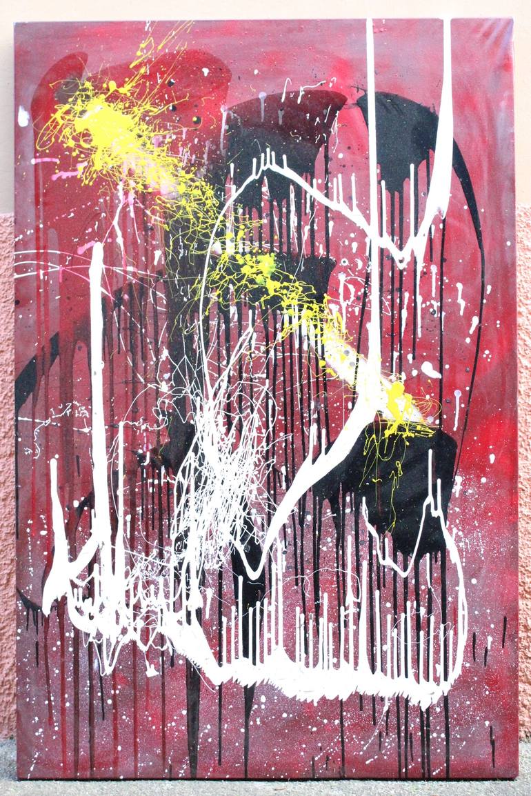 Original Abstract Love Painting by Paolo Belardinelli