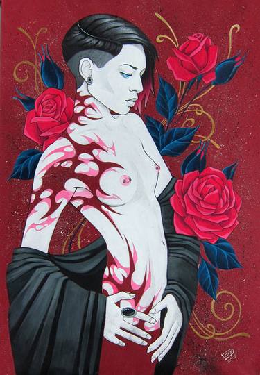 Original Erotic Paintings by Dany Dunay