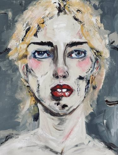 Original Portraiture Abstract Painting by Rachel Birns