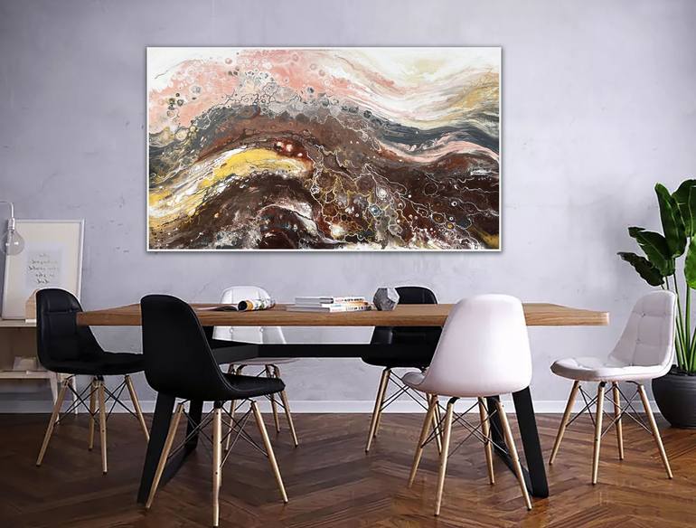 Original Abstract Expressionism Abstract Painting by Alexandra Dobreikin