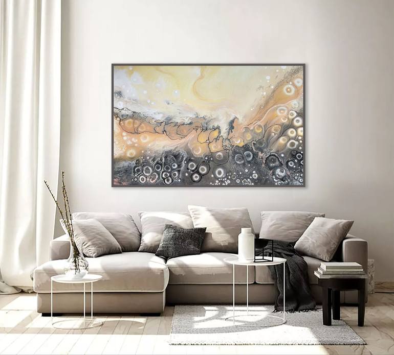 Original Abstract Expressionism Abstract Painting by Alexandra Dobreikin