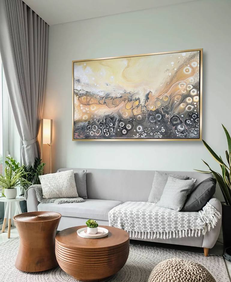 Original Abstract Expressionism Abstract Painting by Alexandra Dobreikin