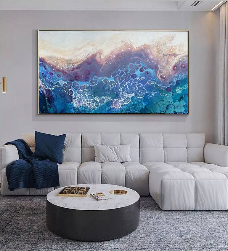 Original Abstract Expressionism Abstract Painting by Alexandra Dobreikin