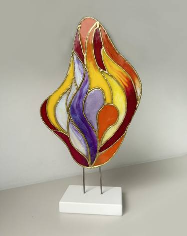 Divine flame sculpture. Unique gift,  Standing sculpture. thumb