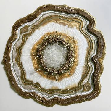 Сrystal Sun 3D Geode Painting with crystals thumb