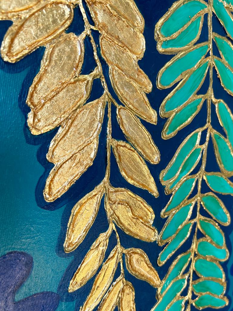 Original Art Deco Nature Painting by Alexandra Dobreikin