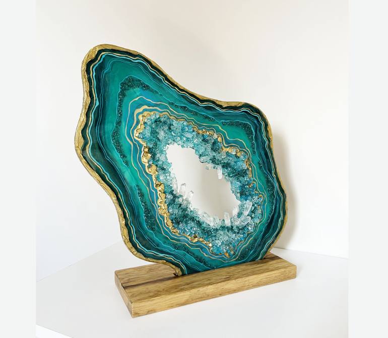 Agate Geode - Green/Teal : : Health & Personal Care