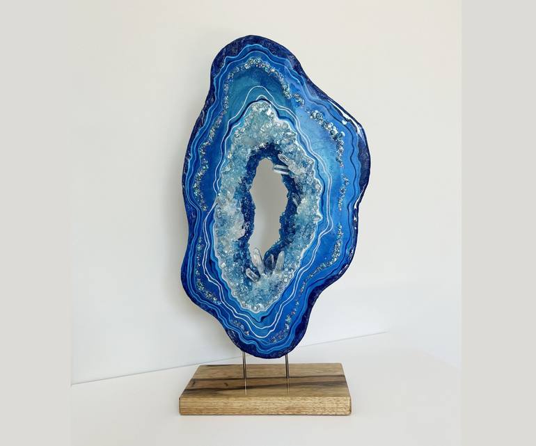 3D Geode Slice "Mermaid Treasure" - Print