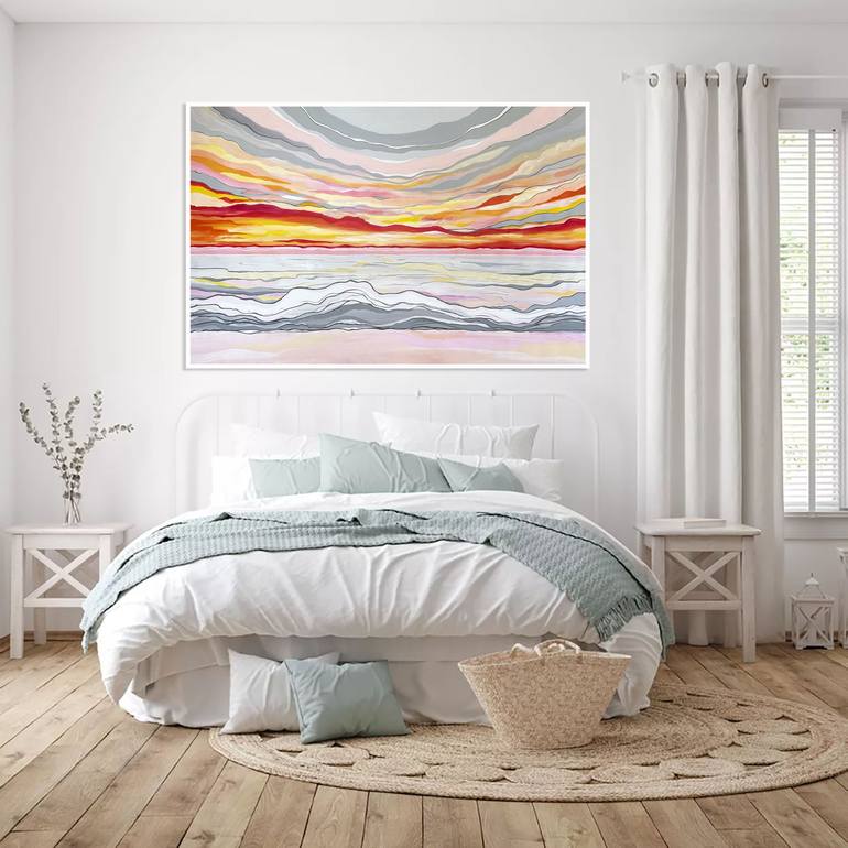 Original Abstract Expressionism Seascape Painting by Alexandra Dobreikin