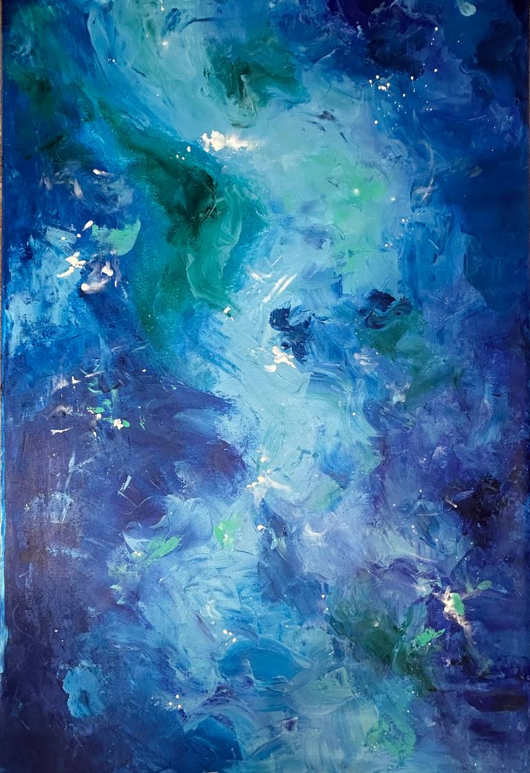 Original Abstract Expressionism Abstract Painting by Alexandra Dobreikin