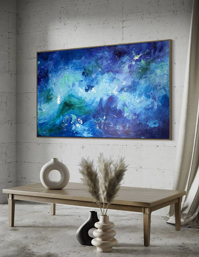 Original Abstract Expressionism Abstract Painting by Alexandra Dobreikin