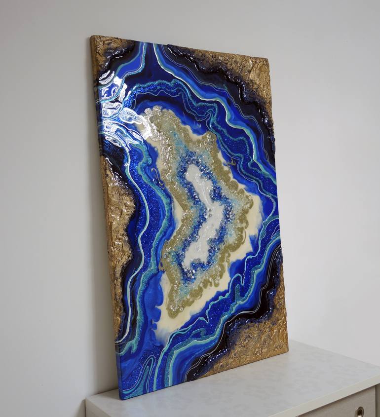 Original Resin Art Nature Painting by Alexandra Dobreikin