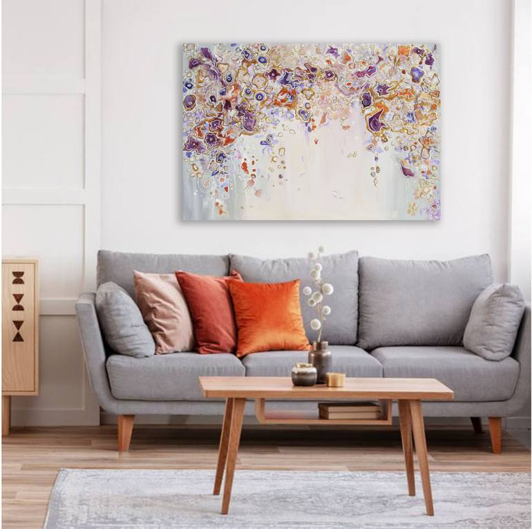 Original Abstract Expressionism Abstract Painting by Alexandra Dobreikin