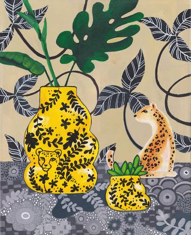 "Leopard" Maximalist Modern Matisse-Inspired Original Painting thumb