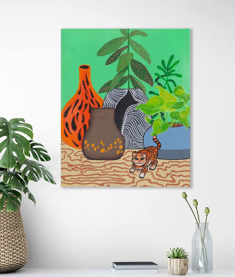 Original Impressionism Still Life Painting by Alexandra Dobreikin