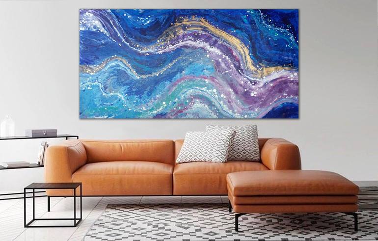 Original Abstract Expressionism Abstract Painting by Alexandra Dobreikin