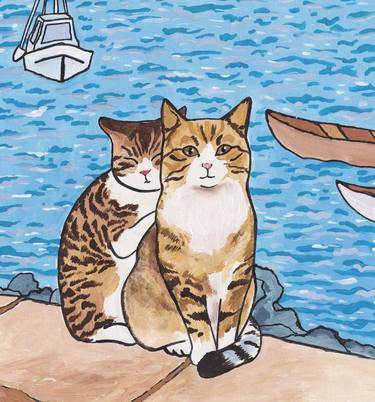 "Enamored Kittens on the Marina Embankment" Maximalist Modern thumb