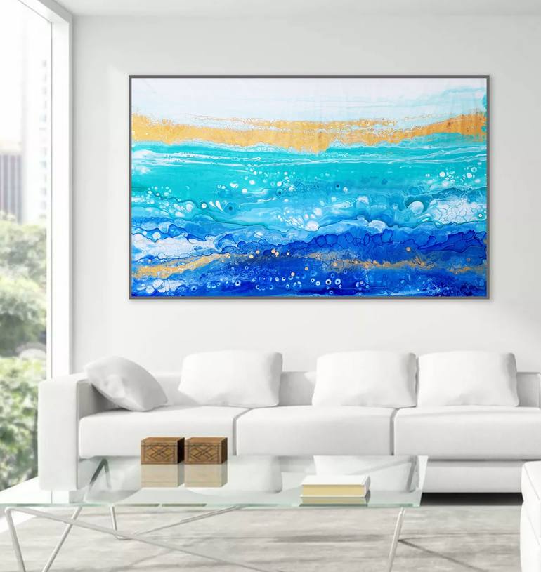Original Abstract Expressionism Abstract Painting by Alexandra Dobreikin