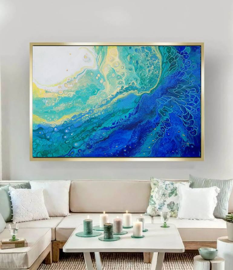 Original Abstract Expressionism Abstract Painting by Alexandra Dobreikin