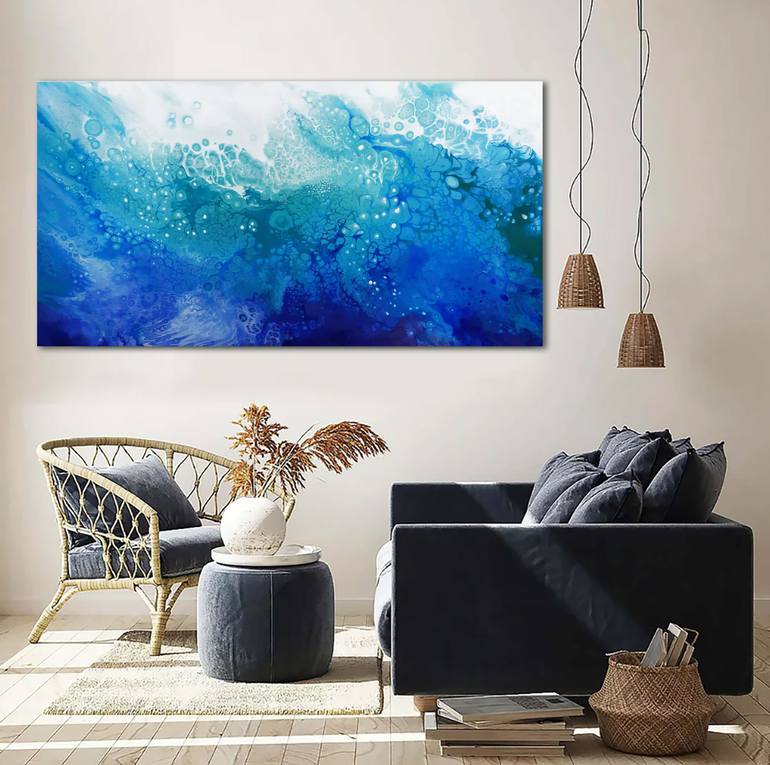 Original Abstract Expressionism Abstract Painting by Alexandra Dobreikin