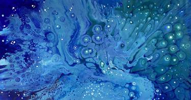 150x80cm"Underwater Fireworks" 2218 XXL art acrylic painting thumb