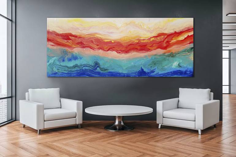 Original Abstract Expressionism Abstract Painting by Alexandra Dobreikin