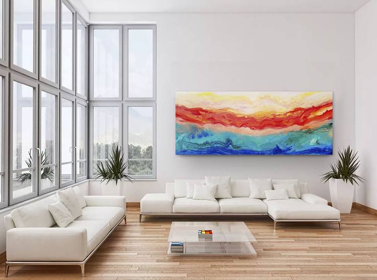 Original Abstract Expressionism Abstract Painting by Alexandra Dobreikin