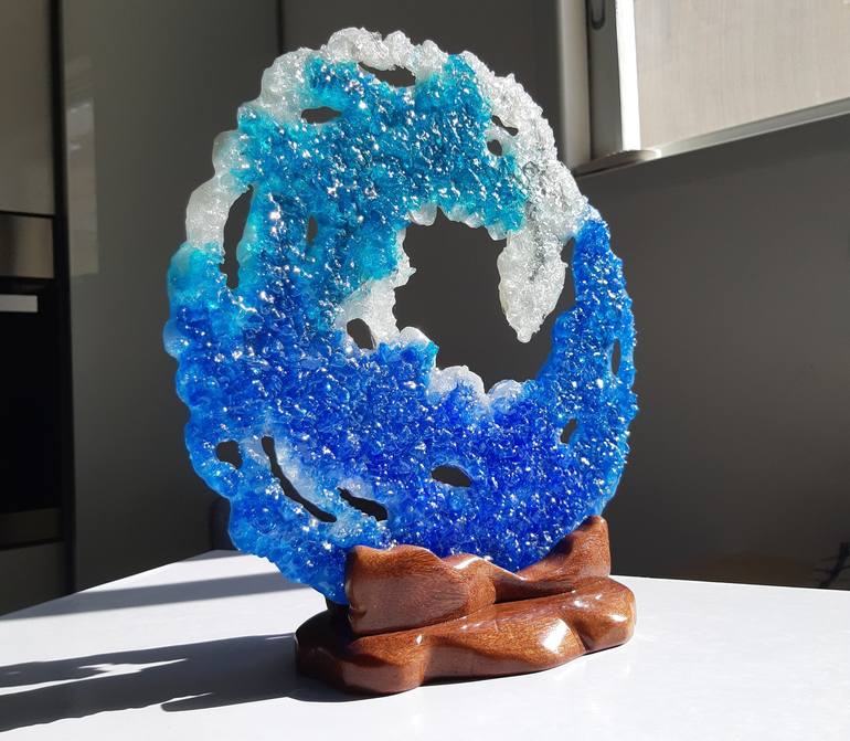 Original 3d Sculpture Seascape Sculpture by Alexandra Dobreikin