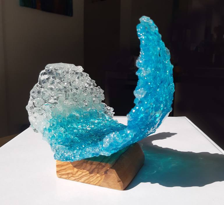 Original 3d Sculpture Seascape Sculpture by Alexandra Dobreikin