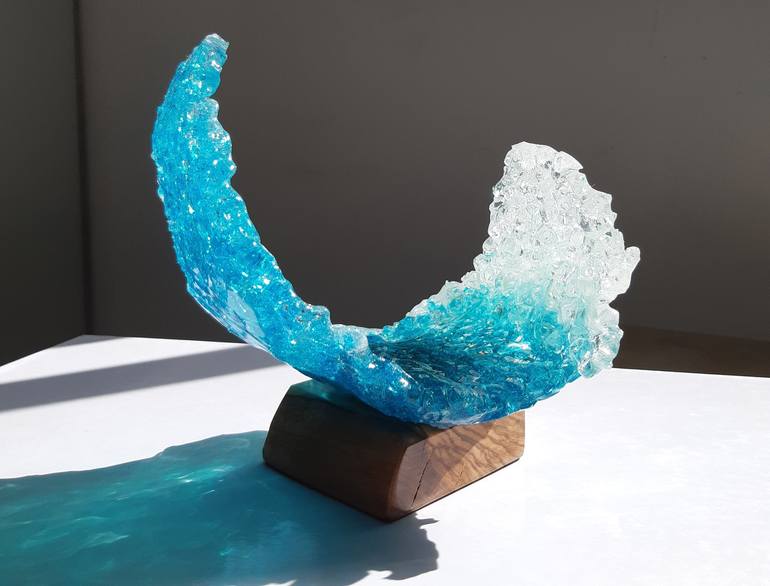 Original 3d Sculpture Seascape Sculpture by Alexandra Dobreikin