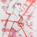 Good Art Stares Back - Trace Monotype by Valerie Perreault