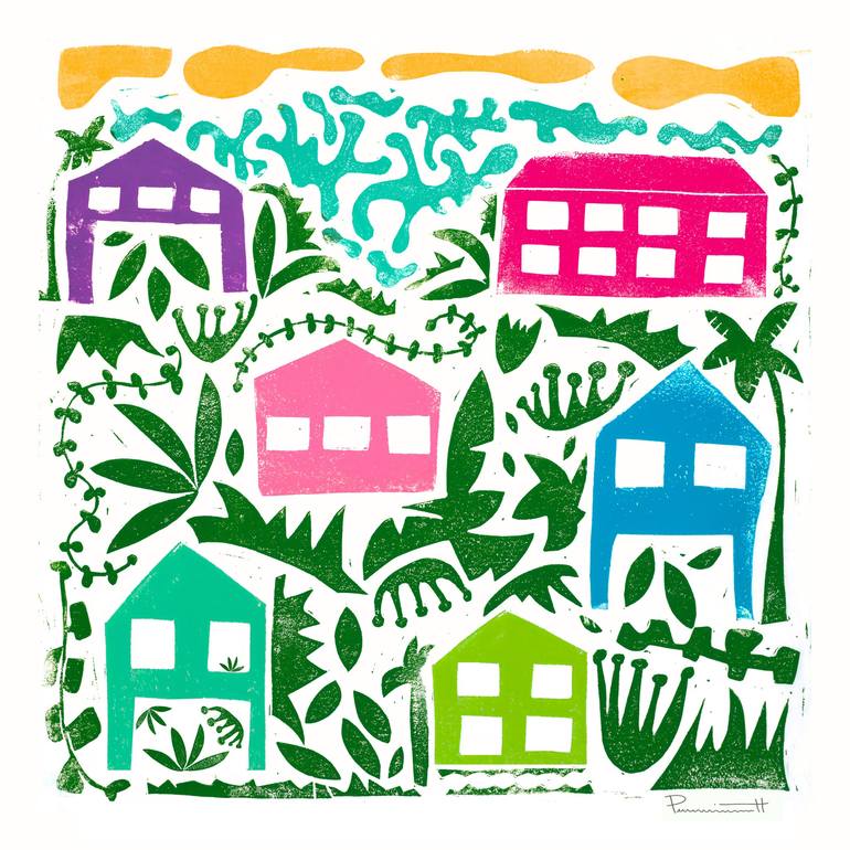 Print of Illustration Landscape Printmaking by Valerie Perreault
